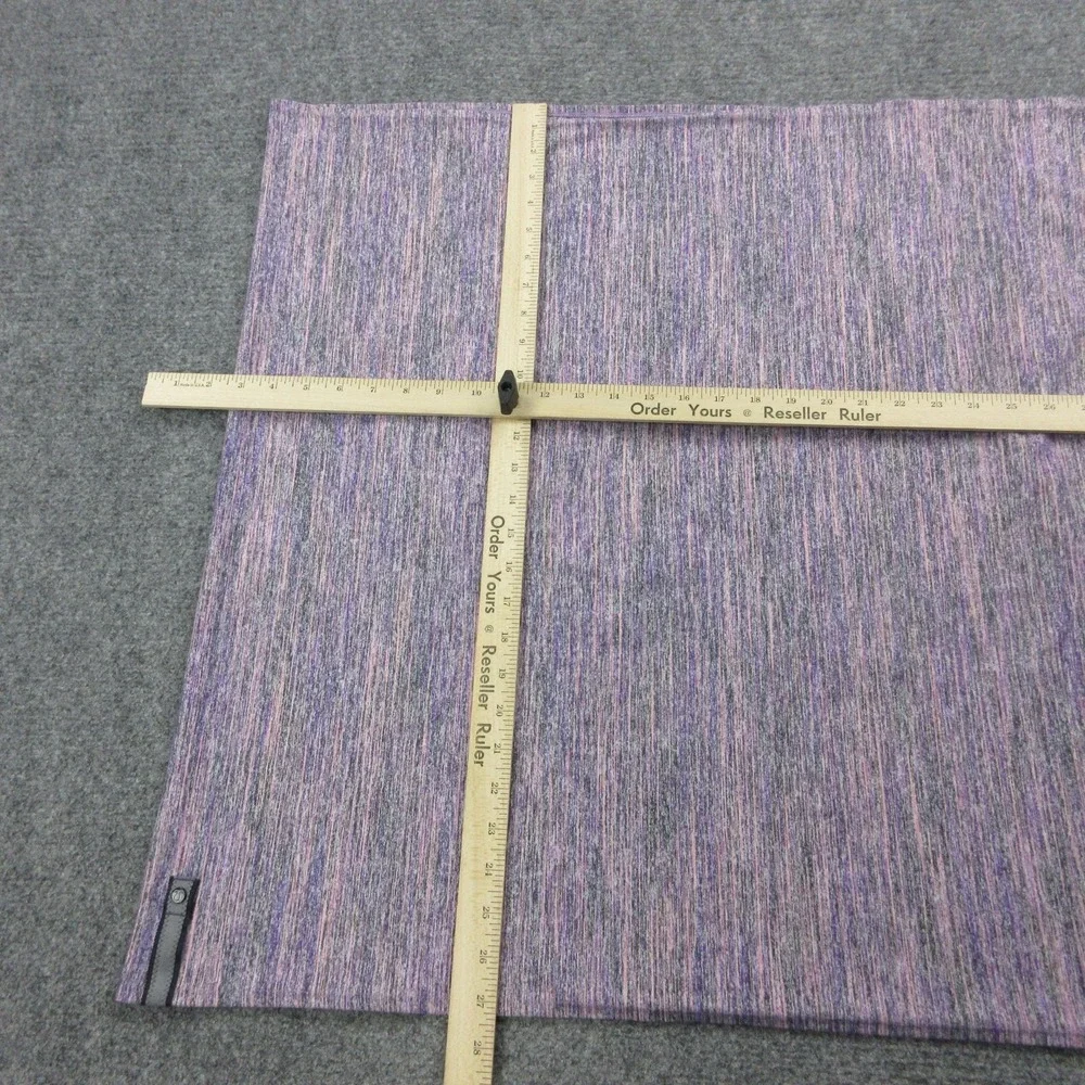 Lululemon Scarf Womens 33x33 Purple Stripe Jersey Button Wrap Rectangle Multiway